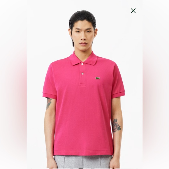 Lacoste Other - Lacoste Mens Fuschia Pink 100% Cotton Pique L. 12.22 Short Sleeve Polo Shirt XXL